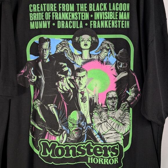 Universal Monsters T-Shirt Men’s 3XL Horror Graphic Creature Dracula Mummy Tee - Picture 2 of 4